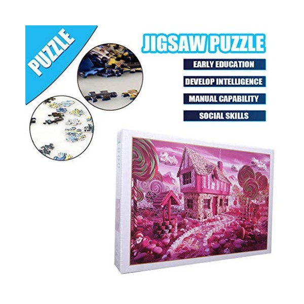 Dinglong Puzzle 1000 Pièces pour Adultes, Maison de Bonbons Enfants Adultes Puzzle Puzzles Jouet éducatif Cadeau