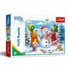 Trefl The Family, Jeux d’Hiver des Treflik 30 pièces – Puzzles Colorés avec Les Personnages de Bande Dessinée, Divertissement