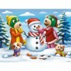 Trefl The Family, Jeux d’Hiver des Treflik 30 pièces – Puzzles Colorés avec Les Personnages de Bande Dessinée, Divertissement