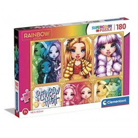 Clementoni Rainbow High Supercolor High-180 pièces, 7 Ans Enfant, Puzzle Dessin animé-fabriqué en Italie, 29777, Multicolour,