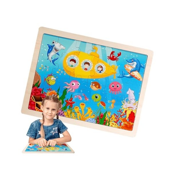 Frifer Puzzles 24 pièces pour | Puzzles Puzzles en Bois,Puzzles de 24 pièces, Jouets dapprentissage pour dâge préscolaire e