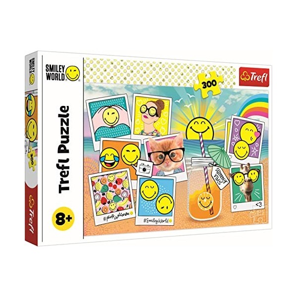 Trefl 300 pièces Sourire, Emotes, Soleil, Puzzle Coloré, Divertissement créatif, Amusant pour Les Enfants à partir de 8 Ans, 