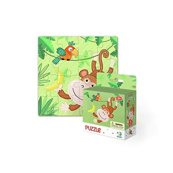 Dodo D300164 Educational Monkey Puzzle 16 Pieces, Various