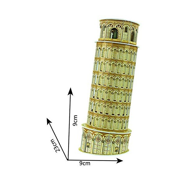 Quickdraw 3D Apprentissage Tour de Pise Réplique Italie Landmark Célébres Modèle Puzzle 8 Pièces