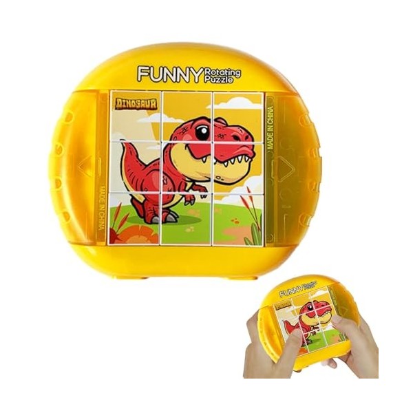 Puzzle Rotatif pour , Jeu de Puzzle Rotatif | Jouet de Puzzle Fidget,Développement de la motricité Fine, Puzzle Dinosaure, Mo