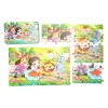 Zerodis Boîte en Métal 60 Pièces Puzzles, Motif de Dessin Animé Exquis Contes de Fées Enfants Jouant Apprentissage Jouet Éduc