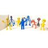 Puruuige Rainbow Friends Figurine de construction de personnages de dessin animé pour fans de jeu Bleu