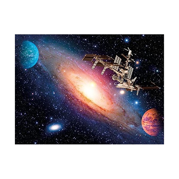 Clementoni- Puzzle International Space Station 500pzs Does Not Apply Italy, 35075, Multicolore, One Size