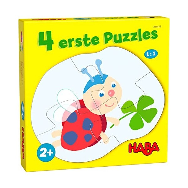 HABA - Jeu éducatif - 4 premiers puzzles - Dans les prés - 2 ans et plus - 306477