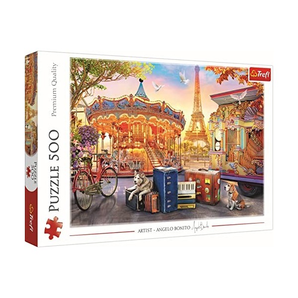 Trefl 500 pièces Parc dattractions, Chiens, France, DIY Moderne, Divertissement Créatif, Fun, Puzzles Classiques pour Adulte