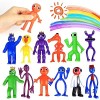 Puruuige Rainbow Friends Figurine de construction de personnages de dessin animé pour fans de jeu Bleu