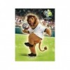 cavernedesjouets Puzzle Enfant 100 Pieces Football Lion Qui Fait du Foot - Set Puzzle Collection Ballon de Foot + 1 Carte Tig