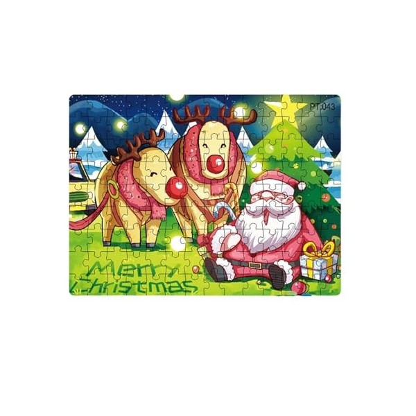 Neamou Puzzles de Noël,Grand Puzzle de souhaits de Noël du Père Noël | Puzzle de vœux de Noël, Jeu éducatif pour garçons et â