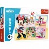 Trefl-60 Pièces pour Les Enfants à partir de 4 Ans Puzzle, 17360, Charmante Minnie Minnie Disney