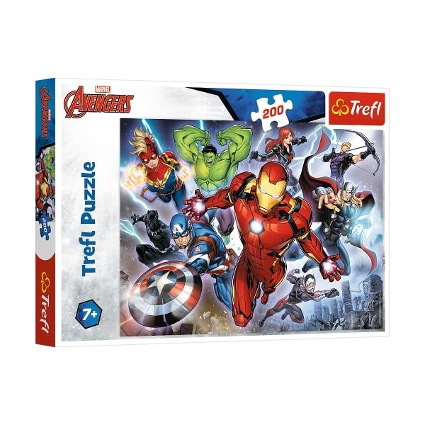 Trefl 200 Pièces pour Les Enfants à partir de 7 Ans Puzzle, 13260, Les Braves Avengeurs Marvel Avengers