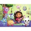 Trefl - Gabbys Dollhouse, Gabi et Son Adorable Maison - Puzzle 30 Pièces - Puzzles Colorés avec Personnages de Contes de Fée