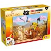 Lisciani - Puzzle Disney 2 en 1 - Roi Lion - Puzzle Géant 70 x 50cm de 24 pièces - Pour Enfants dès 3 ans - Double Face avec 