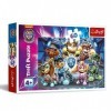 Trefl - Paw Patrol:The Mighty Movie, Aventures de Héros de Ville - Puzzle 60 Pièces-Puzzles Colorés avec des Personnages de B