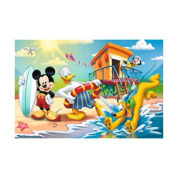 Trefl and Friends 60 Pièces pour Les Enfants à partir de 4 Ans Puzzle, 17359, Une journée intéressante de Mickey et Ses Amis 