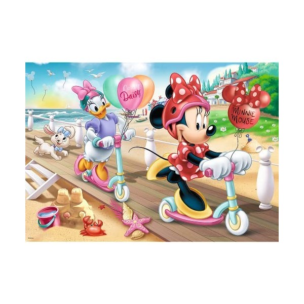 Trefl-200 Pièces pour Enfants à partir de 7 Ans Puzzles, 13262, Minnie sur la Plage Disney Minnie