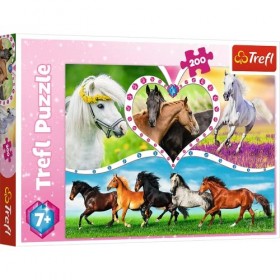 Trefl- Schöne Pferde 200 Pièces Puzzle, 13248, Beaux Chevaux