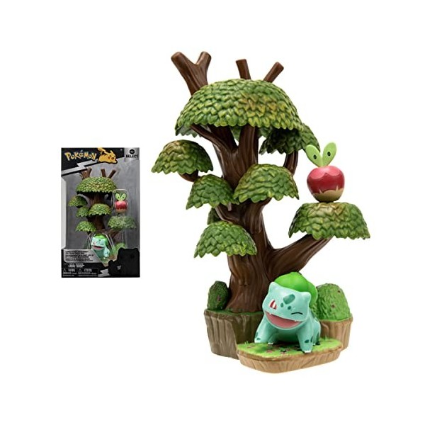 Bandai - Pokémon - Pack Environnement Pokémon - Forêt dété avec Bulbizarre 5cm - JW2768