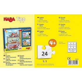 HABA - Puzzles Dinos - Puzzle Enfant - 2 Motifs Dinosaures - 2 x 24 pièces - 4 Ans et Plus - 306804