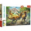 Trefl- Kampf gegen Tyrannosaurier 160 Pièces Puzzle, 15360, Combats de Tyrannosaures