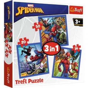 Trefl 916 34841 EA 3 in 1 Spiderman, Multicolored
