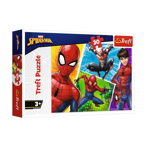 Trefl Spider-Man 30 Pièces pour Enfants à partir de 3 Ans Puzzle, 18242, Araignée Marvel Spiderman, Spiderman und Miguel Marv