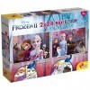 Lisciani - Disney Puzzle La Reine des Neiges - 2 Puzzles de 24 Pièces - Double Face - Verso A Colorier - Jeu Educatif - A par