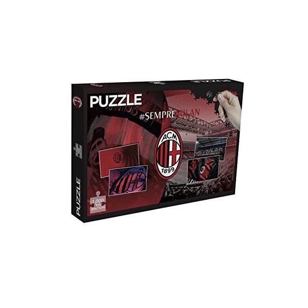 Eleven Force-14900 Puzzle AS 1 000 pièces AC Milan, 14900, Noir, único