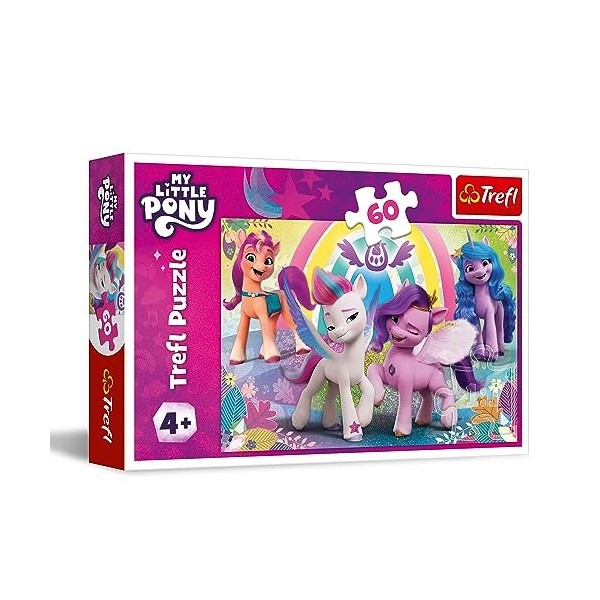 Trefl My Little Pony, Univers de l’amitié 60 Pièces-Puzzle Coloré avec des Personnages de Bande Dessinée, Divertissement Créa