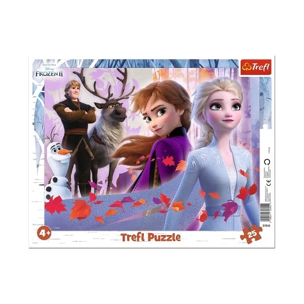 Trefl- Disney 2, 25 Pièces, pour Enfants à partir de 4 Ans Puzzle, 31345, Aventures dans La Reine des Neiges