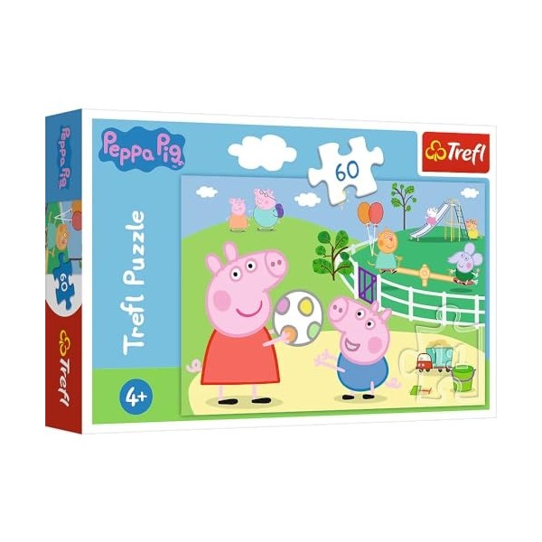 Trefl- Amusez 60 Pièces pour Enfants à partir de 4 Ans Puzzle, 17356, Jeux Entre Amis Peppa Pig, Spaß mit Freunden Peppa Pig