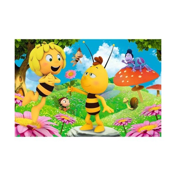 Trefl- Eine Blume für The Bee Biene Maja 60 Pièces pour Enfants à partir de 4 Ans Puzzle, 17330, Fleur pour Maja Maya Labeil