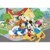 Lisciani - Disney Puzzle Mickey Mouse - 2 Maxi Puzzles de 12 Pièces - Double Face - Verso A Colorier - Jeu Educatif - A parti