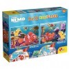 Lisciani - Disney Puzzle Nemo - 2 Maxi Puzzles de 12 Pièces - Double Face - Verso A Colorier - Jeu Educatif - A partir de 3 a