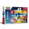 Trefl The Hedgehog, Action 60 éléments-Puzzle coloré avec Les Personnages Sonic, Divertissement créatif, Jeu pour Les Enfants