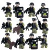 CLIUNT Lot de 12 figurines militaires, mini kit de jeu militaire, équipement de swat pour enfants avec armes, gilets anti-écl