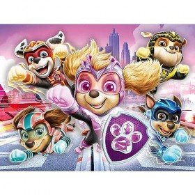 Trefl Paw Patrol : The Mighty Movie, Héros de Ville 30 Pièces-Puzzls Colorés avec des Personnages de Bande Dessinée, Loisir p