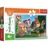 Trefl 60 éléments Puzzles colorés avec Personnages de Contes de fées Chats, Divertissement créatif, Amusant pour Les Enfants 