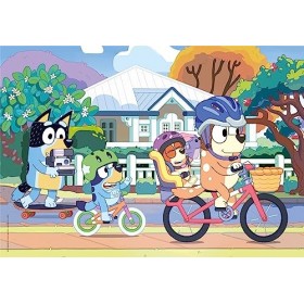 Clementoni Supercolor Bluey – 24 Maxi pièces Enfants 3 Ans, Puzzle Dessins animés – Fabriqué en Italie, 24234, Multicolore