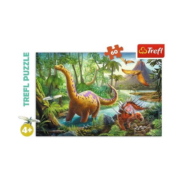 Trefl-Le Chemin 60 Pièces Puzzle, TR17319, Le Voyage des Dinosaures, Der Weg der Dinosaurier