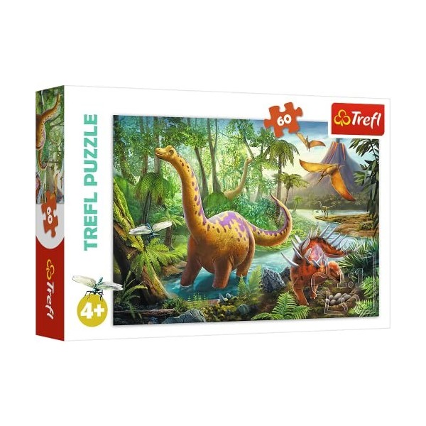 Trefl-Le Chemin 60 Pièces Puzzle, TR17319, Le Voyage des Dinosaures, Der Weg der Dinosaurier