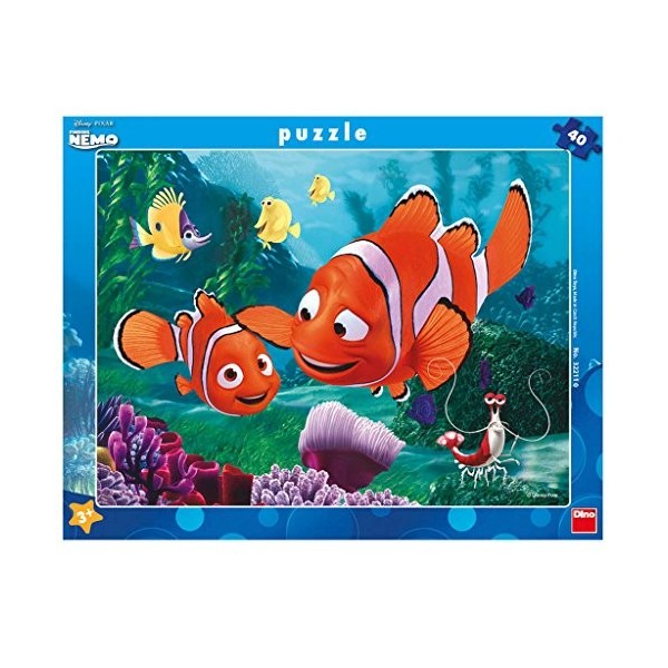 Dino Toys- Pixar Finding Nemo Puzzle de Haute qualité-Bureau avec Le Cadre- Trouver Le Motif Nemo-40 pièces, 322110