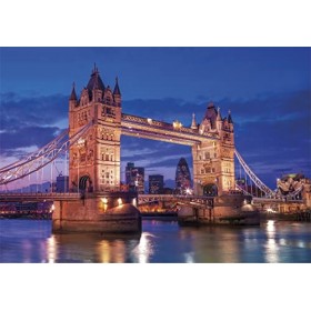 Clementoni Collection Tower Bridge at Night-1000 Pièces-Puzzle, Divertissement pour Adultes-Fabriqué en Italie, 39772