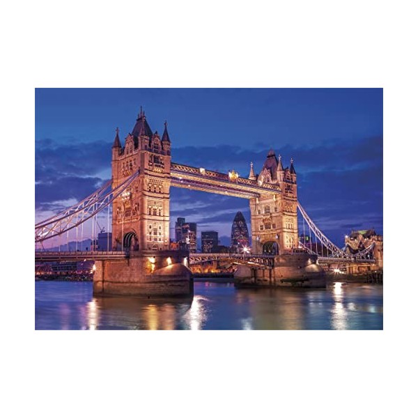 Clementoni Collection Tower Bridge at Night-1000 Pièces-Puzzle, Divertissement pour Adultes-Fabriqué en Italie, 39772