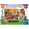 Ravensburger- Puzzles 3x49 pièces Bienvenue chez Les 44 Chats Cats Enfant, 4005556050130