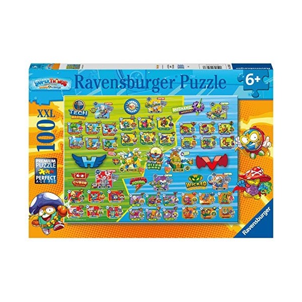 Ravensburger- Puzzle 100 pz. XXL SuperZings/SuperThings Super Zings B, 13263, Multicolore